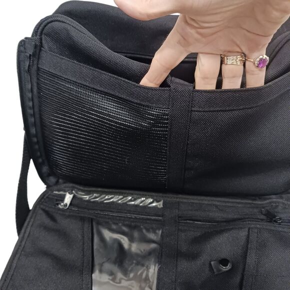 1980s NEXXUS Original Hair Stylist Bag Barber Case Organizer Embroiderd RARE VNT - Picture 10 of 14